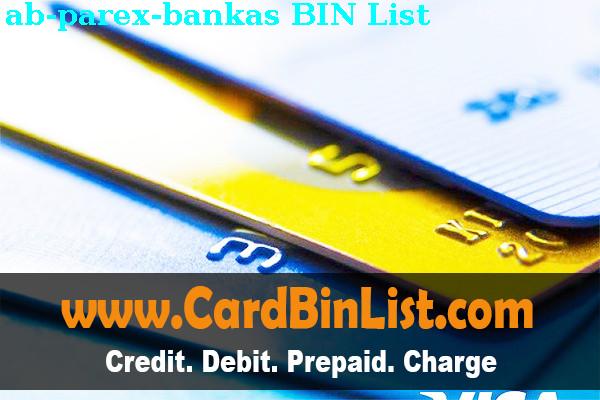 Lista de BIN Ab Parex Bankas