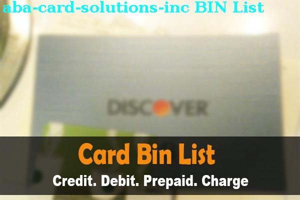 Lista de BIN Aba Card Solutions, Inc.