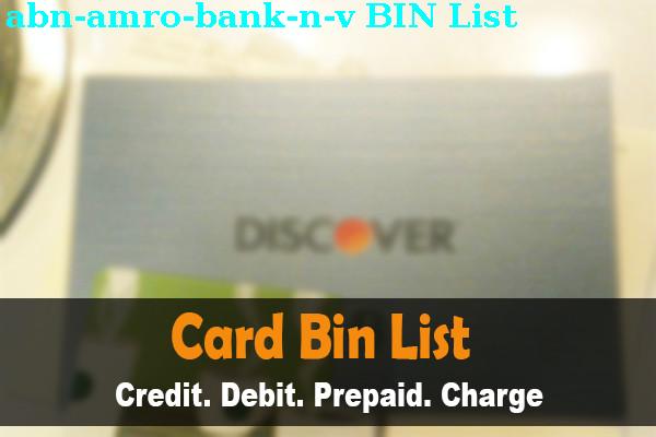 BIN列表 Abn Amro Bank, N.v.