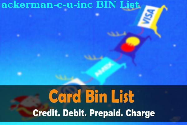 BIN列表 Ackerman C.u., Inc.