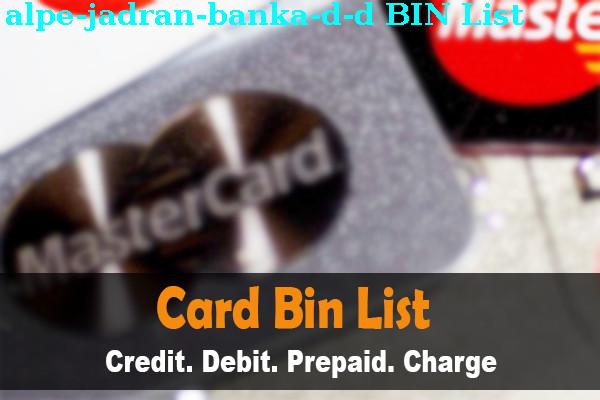 BIN List Alpe Jadran Banka D.d.