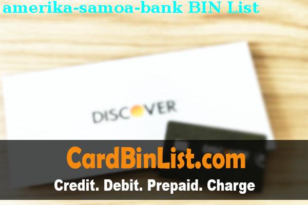 Lista de BIN Amerika Samoa Bank