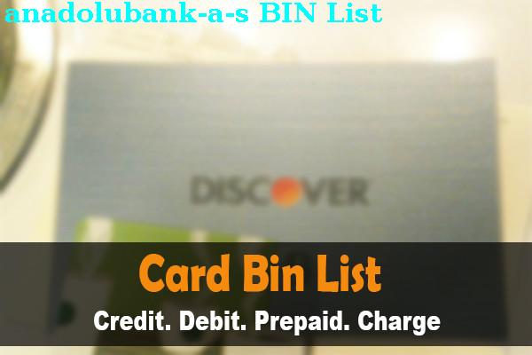 BIN List Anadolubank, A.s.