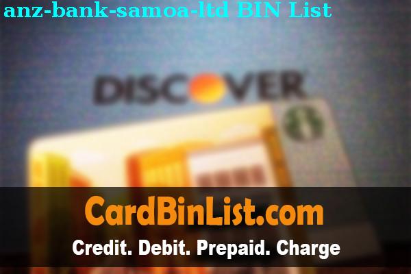 BIN Danh sách Anz Bank (samoa), Ltd.