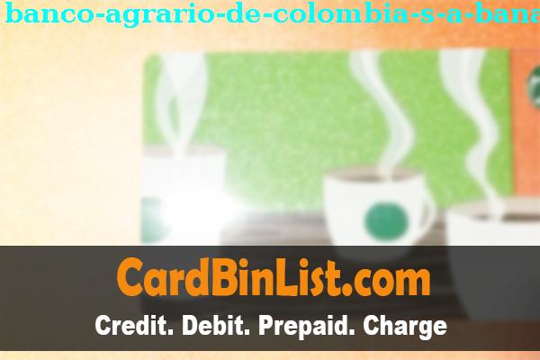 Список БИН Banco Agrario De Colombia S.a. (banagrario)