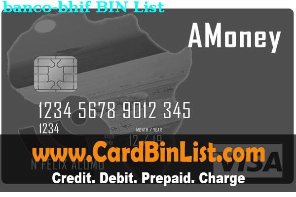 Lista de BIN Banco Bhif