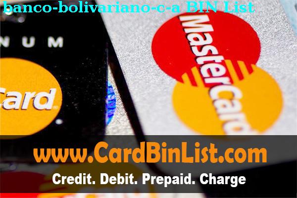 Lista de BIN Banco Bolivariano, C.a.