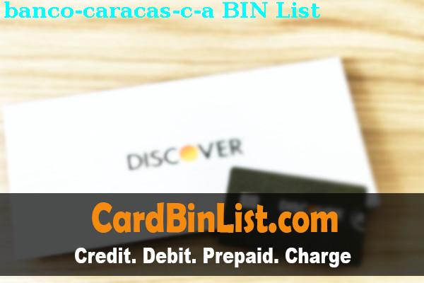 BIN 목록 Banco Caracas, C.a.