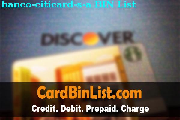 BIN列表 Banco Citicard, S.a.