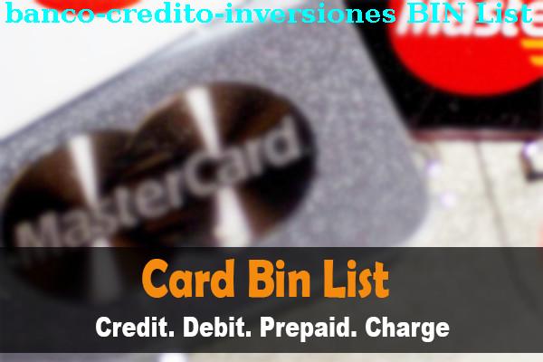 Список БИН Banco Credito Inversiones