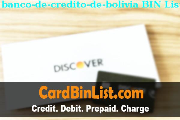 Lista de BIN Banco De Credito De Bolivia