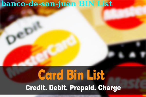 BIN Danh sách Banco De San Juan