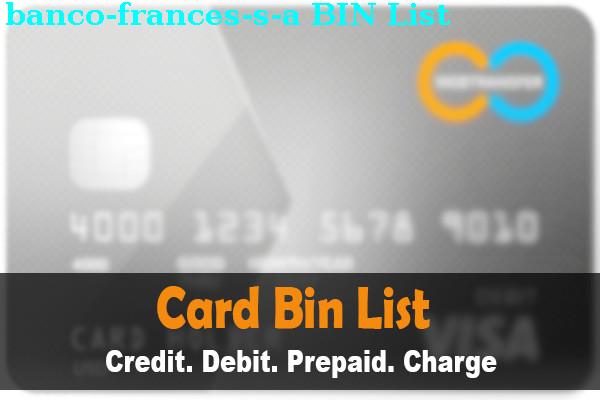 Lista de BIN Banco Frances, S.a.