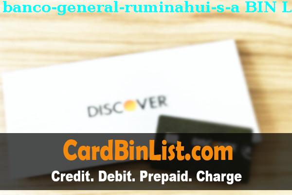 BIN List Banco General Ruminahui, S.a.