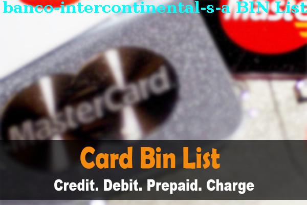 Lista de BIN Banco Intercontinental, S.a.