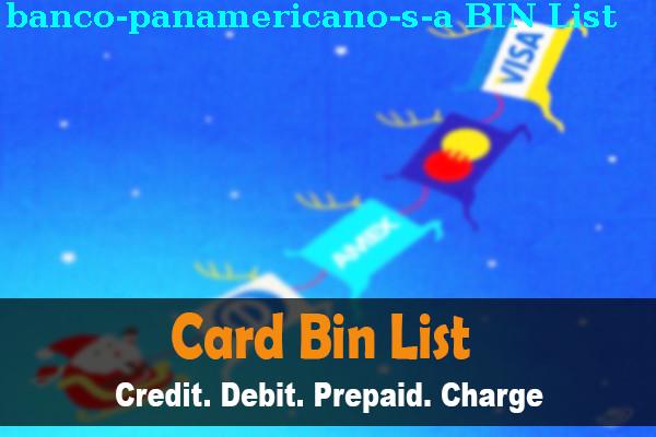 Список БИН Banco Panamericano, S.a.