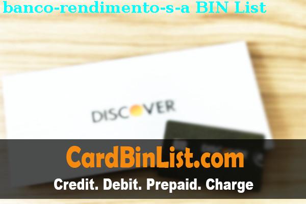 Lista de BIN Banco Rendimento, S.a.