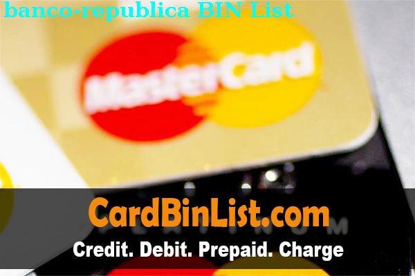 Lista de BIN Banco Republica