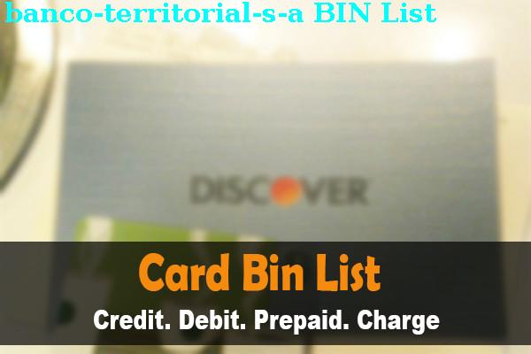 BIN List Banco Territorial, S.a.