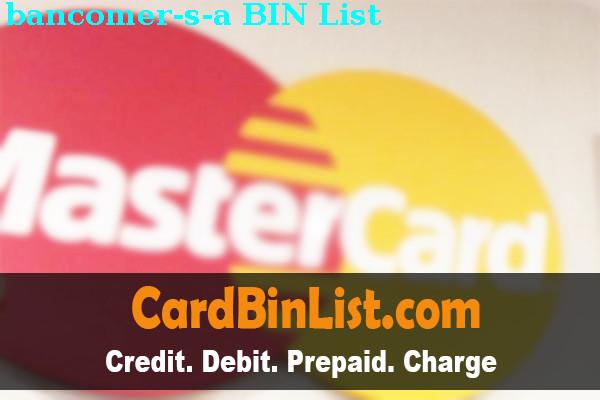 Lista de BIN Bancomer, S.a.