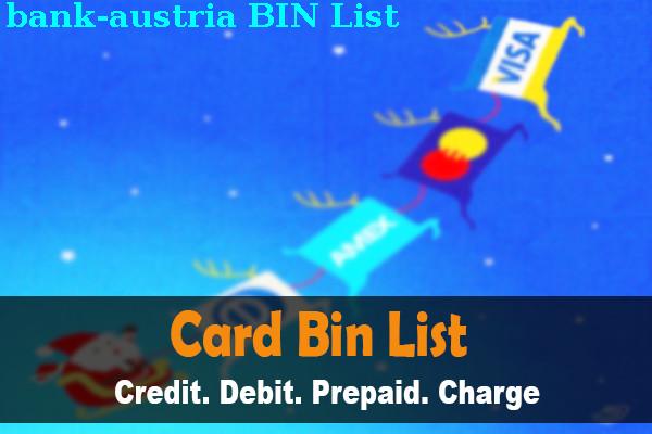 BIN List BANK AUSTRIA