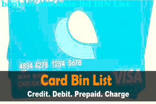 BIN List Bank Of East Asia, Ltd.