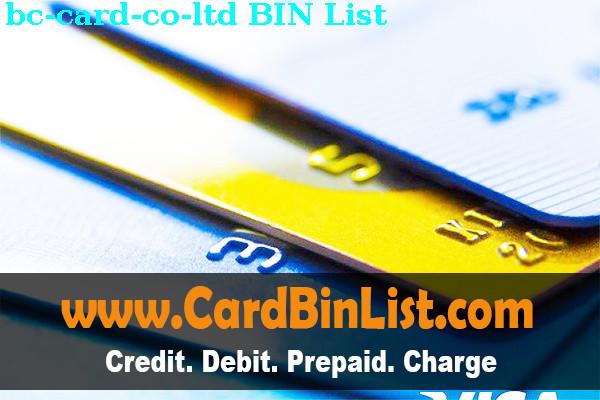 BIN Danh sách Bc Card Co., Ltd.