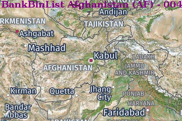 Lista de BIN Afghanistan