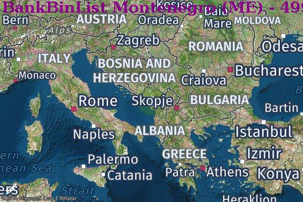 Lista de BIN Montenegro