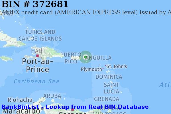 BIN 372681 AMEX credit Virgin Islands (U.S.) VI