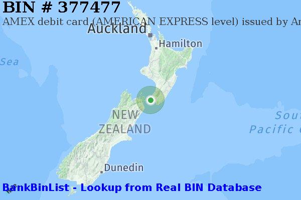 BIN 377477 AMEX debit New Zealand NZ