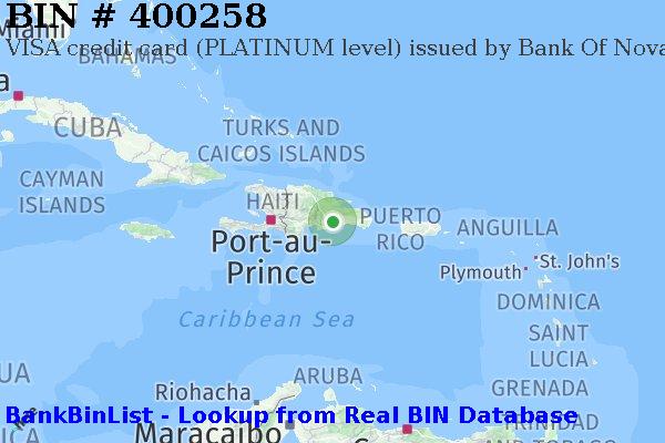 BIN 400258 VISA credit Dominican Republic DO