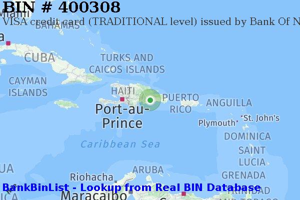 BIN 400308 VISA credit Dominican Republic DO