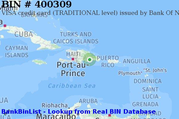 BIN 400309 VISA credit Dominican Republic DO