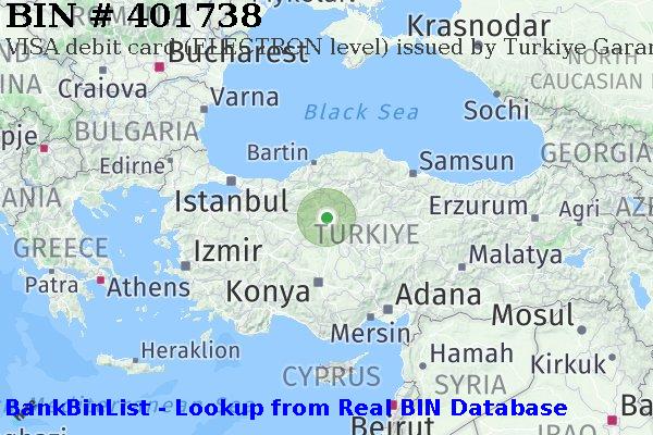 BIN 401738 VISA debit Turkey TR