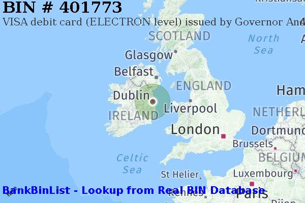 BIN 401773 VISA debit Ireland IE