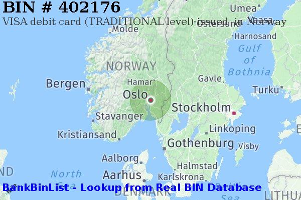 BIN 402176 VISA debit Norway NO