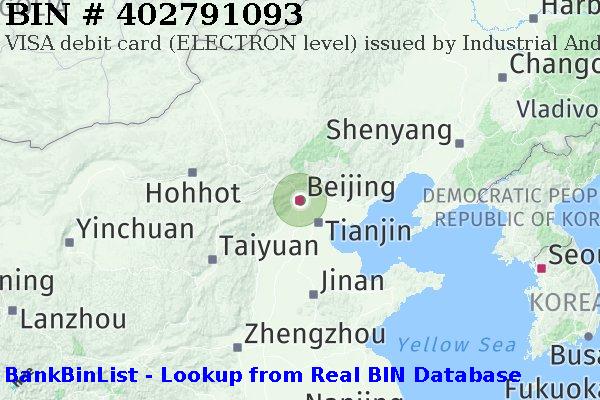 BIN 402791093 VISA debit China CN