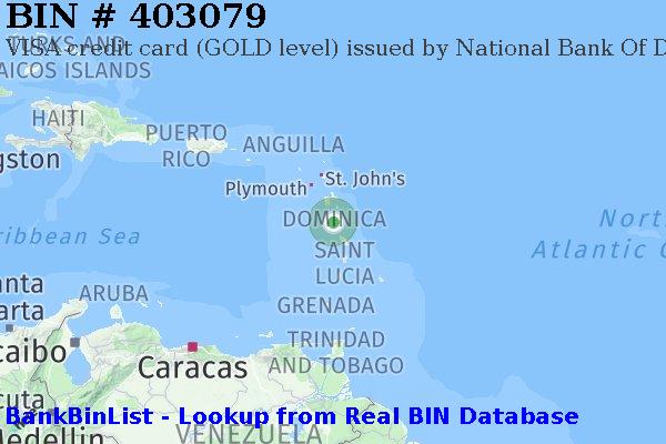 BIN 403079 VISA credit Dominica DM