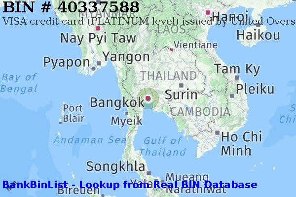 BIN 40337588 VISA credit Thailand TH