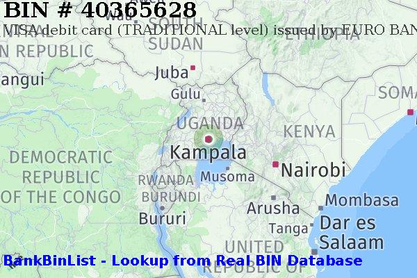 BIN 40365628 VISA debit Uganda UG