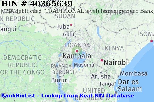 BIN 40365639 VISA debit Uganda UG