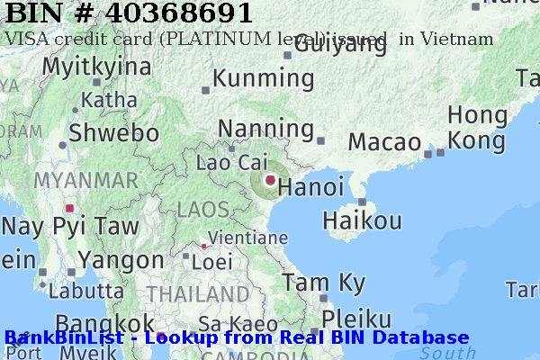 BIN 40368691 VISA credit Vietnam VN