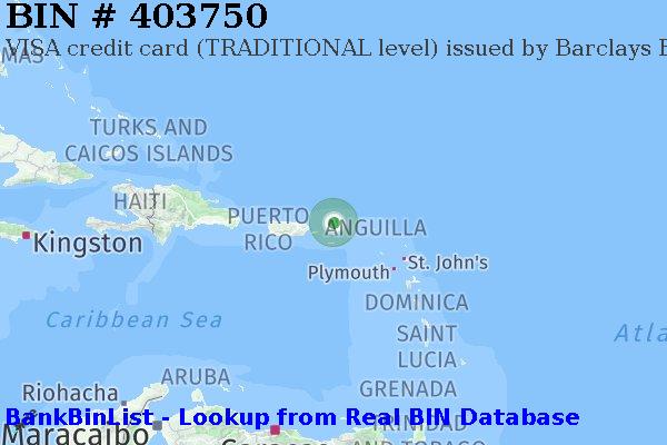 BIN 403750 VISA credit Virgin Islands (British) VG