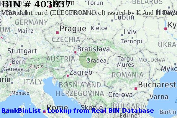 BIN 403837 VISA debit Hungary HU