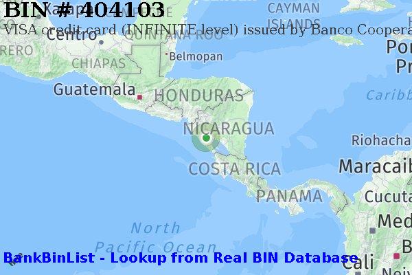 BIN 404103 VISA credit Nicaragua NI