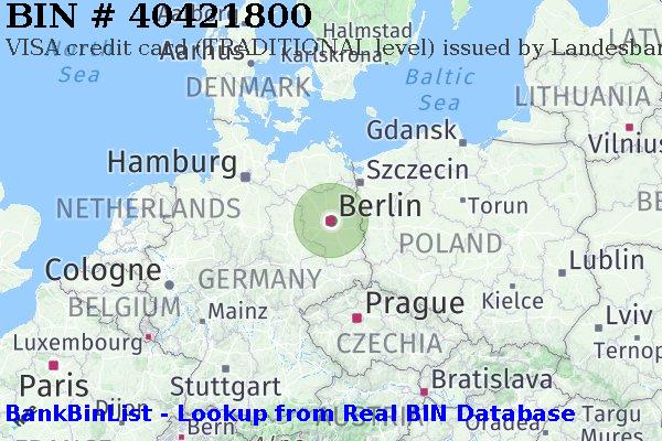 BIN 40421800 VISA credit Germany DE
