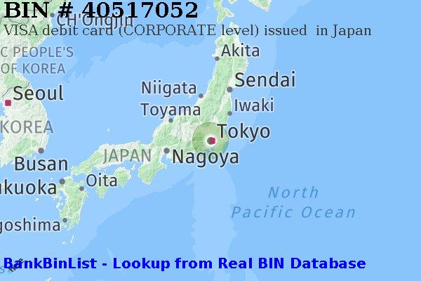 BIN 40517052 VISA debit Japan JP