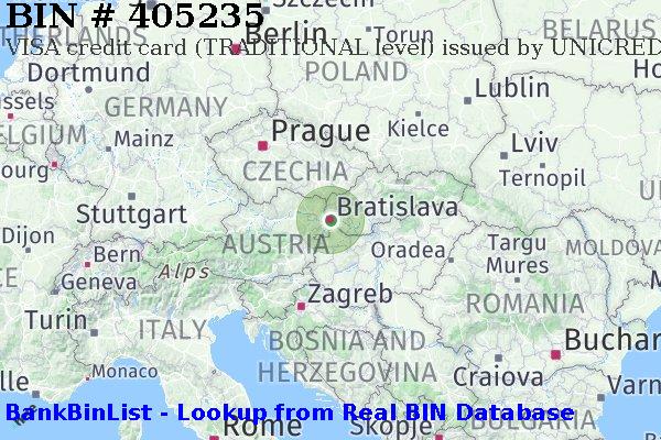 BIN 405235 VISA credit Slovakia (Slovak Republic) SK