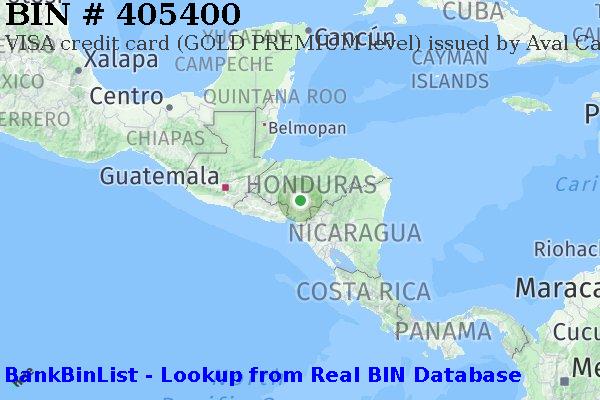 BIN 405400 VISA credit Honduras HN